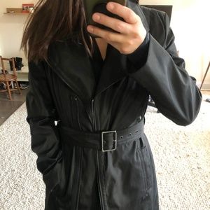 Andrew Marc Black Raincoat